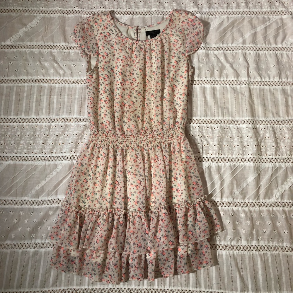 Forever 21-Girls floral chiffon dress-Size Large